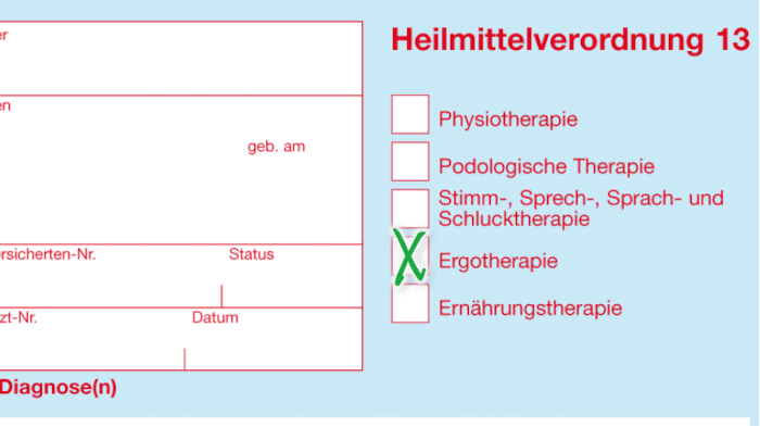 Heilmittelverordnung für Ergotherapie